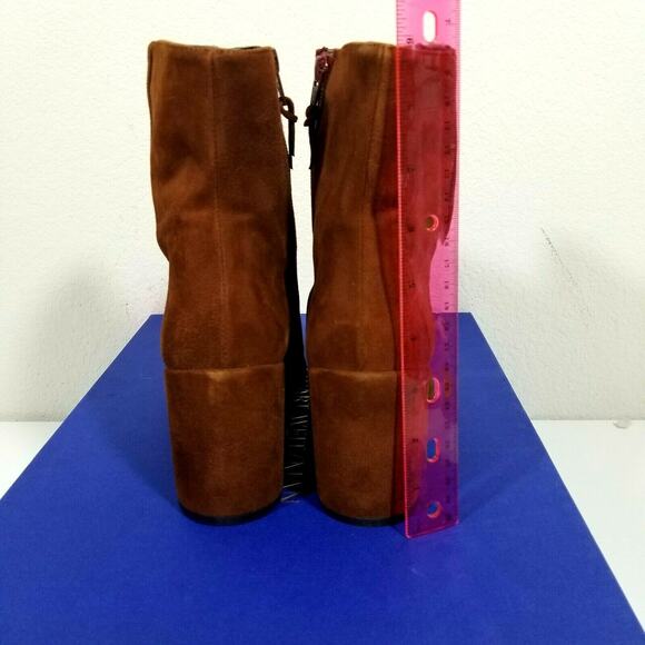 NIB Stuart Weitzman Notazzie Booties US 10 Amaretto Brown Suede Ankle Boots $575 - Picture 10 of 12